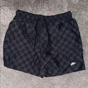 Nike Black Checkered Athletic Shorts